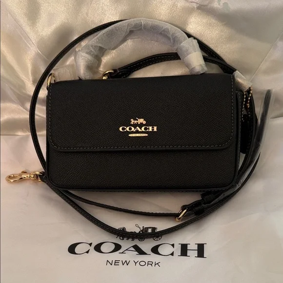 🖤💛Coach NWT Black Mini Josie Top Handle Bag with Crossbody Strap &Gold Hardware - Picture 4 of 8
